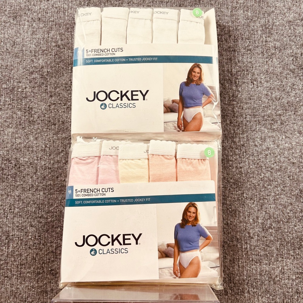 Jockey Classics French Cut Cotton Underwear 10 Pack White Pastel Size 8